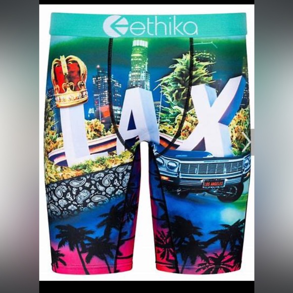 Ethika Staple LAX Los Angeles Car Palm Trees Buildings Boxers Size Large NIP - Picture 1 of 1